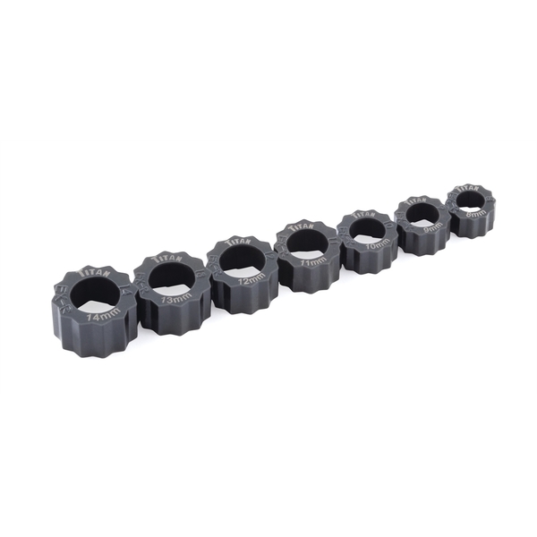 Titan 7-Piece Disposable Damaged Bolt Extractor Ring Set 16057